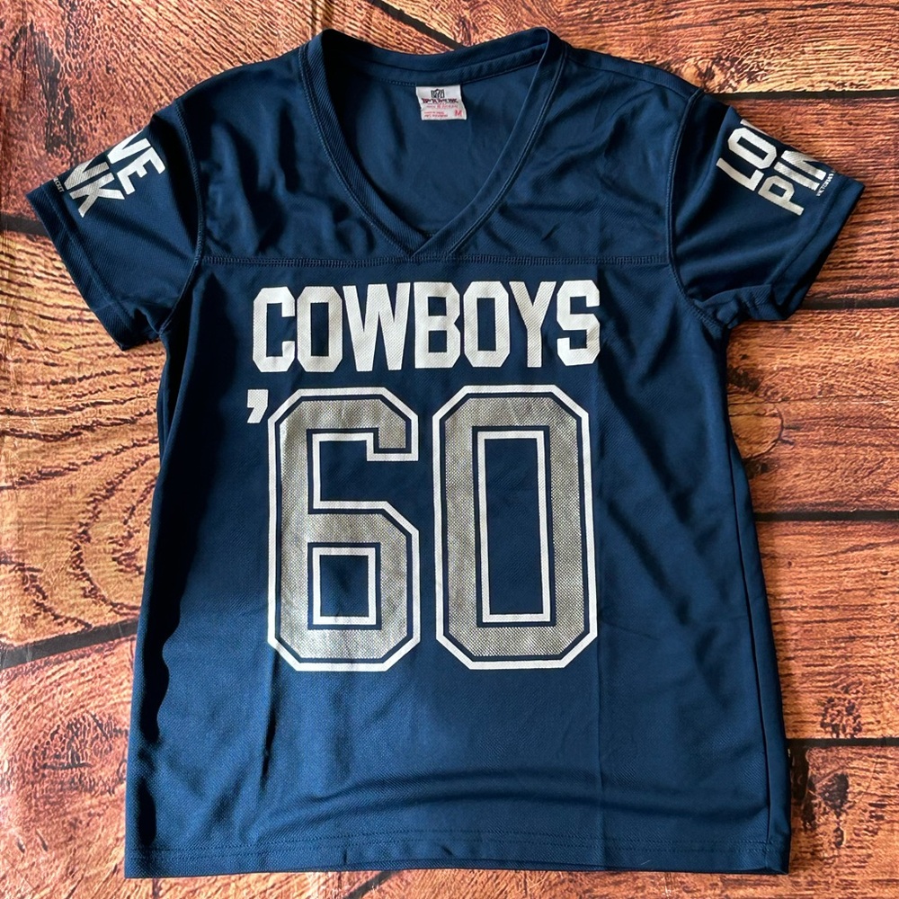 VICTORIA'S SECRET PINK Dallas Cowboys NFL Football Bling Jersey M Rare Exclusive - Picture 3 of 9
